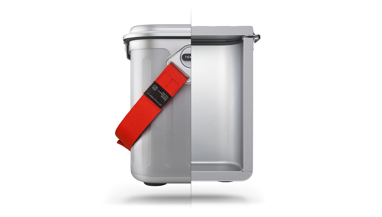 oyster cooler with red strap